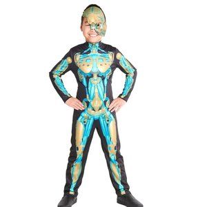 Kids Boys Girls Hyde & Eek ROBOT SKELETON Halloween Costume Size S M L Cop NWT